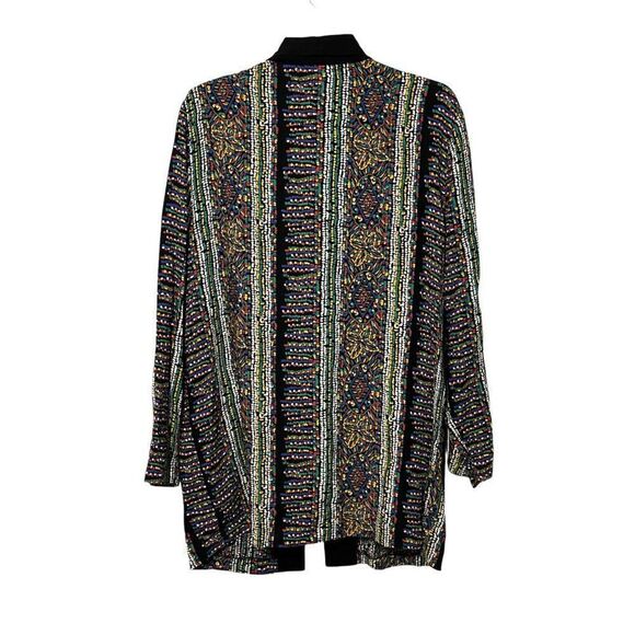 Womens Vintage Maygene Multi Color Global Print Blazer Sz Large - Picture 2 of 8